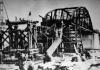 Пинск. Восстановление разрушенного моста. 1947 г. 